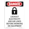 Signmission OSHA Sign, Lockout Electricity, 14in X 10in Decal, 10" W, 14" L, Portrait, OS-DS-D-1014-V-1430 OS-DS-D-1014-V-1430 - alternate 1